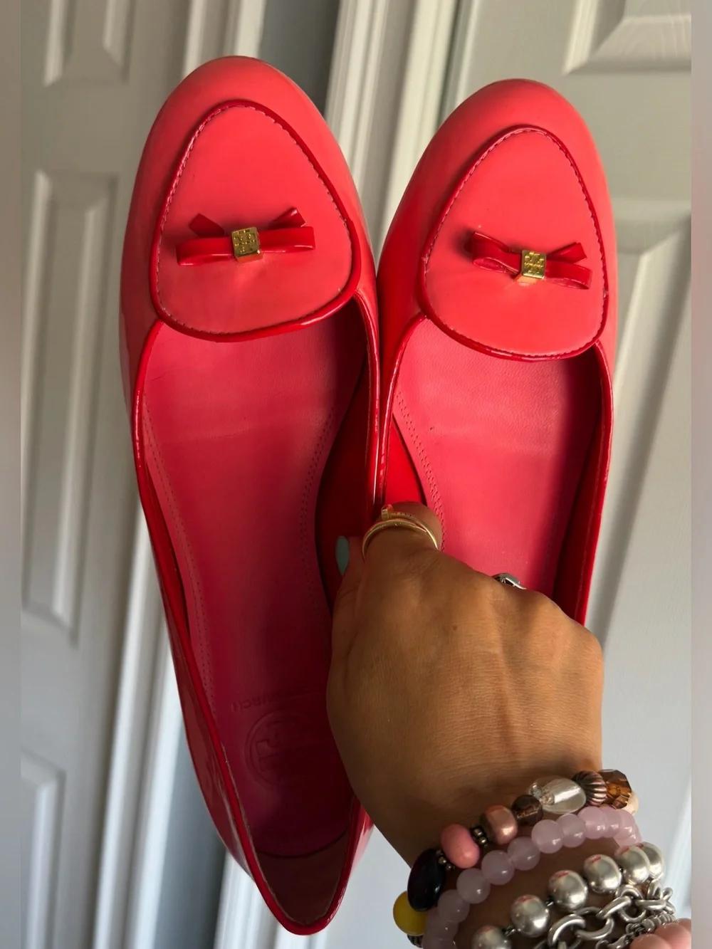 Tory Burch Dakota Leather Bow Slip On Loafer Flat Women’s Size: 10M